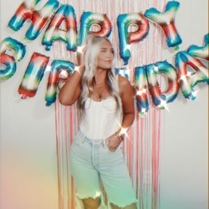 out from under corset top in white!